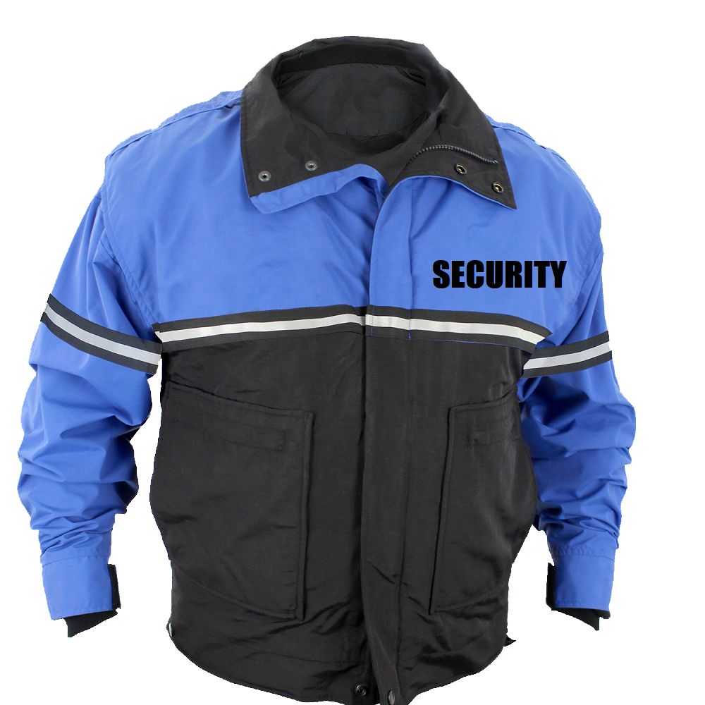 Customize zipper detachable sleeves keep warm removable fleece liner waterproof guard uniforms reflective winter security jacket