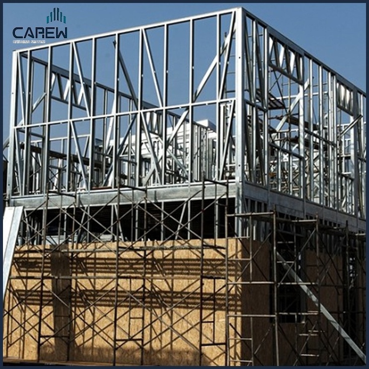 Light steel structure for house construction complying to Standard AS/NZS 4600, AISI S100, EN1993, BS5950-5, GB50009, SASFA