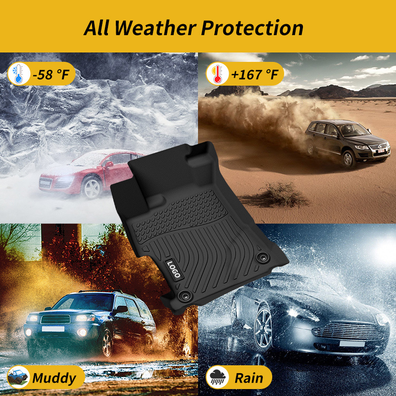 All weather auto interior accessories 3D TPE car floor liners auto floor mats for GMC Yukon Terrain trunk cargo mats