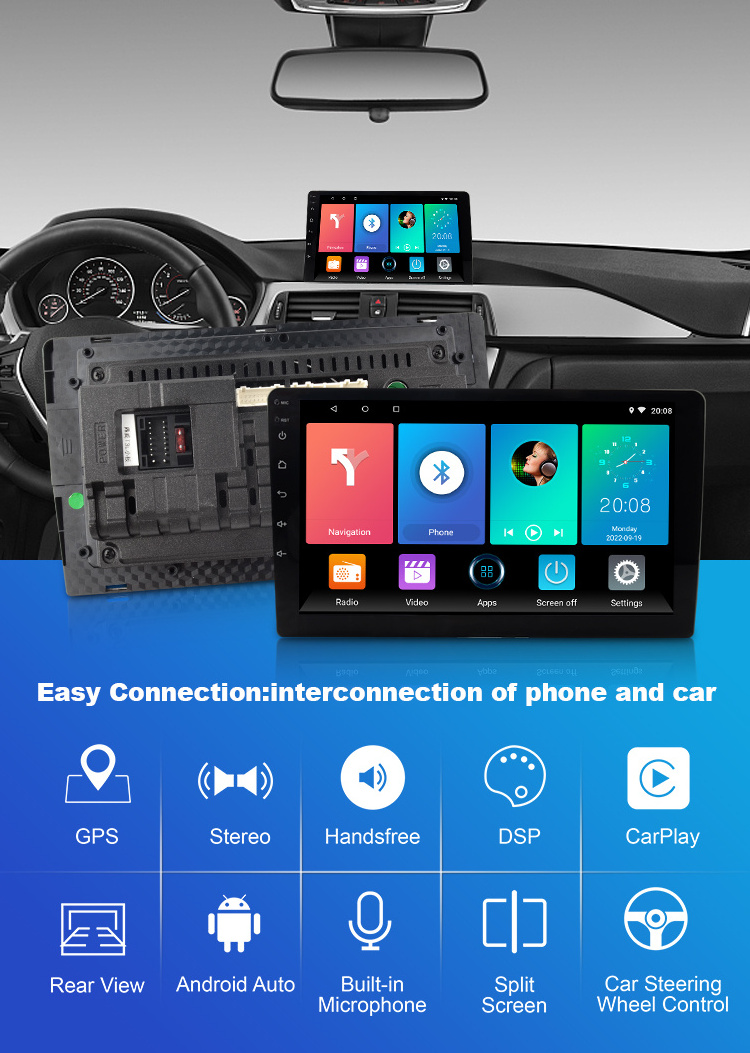 2 Din Android Car Radio Autoradio 7 9 10 13.1 Inch Universal WIFI GPS Audio Multimedia Player DVD Car