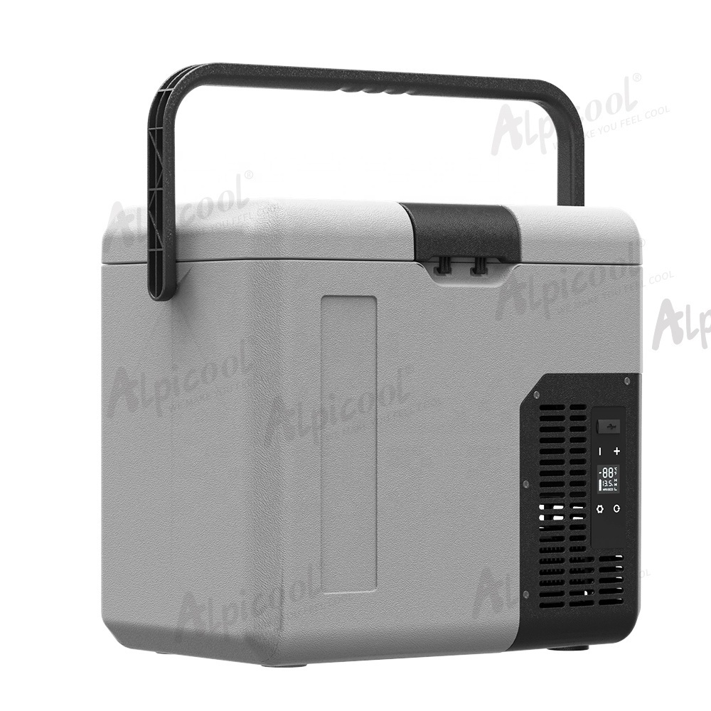 Alpicool P18 Camping Cooler Box Portable Mini Car Fridge Freezer Compressor 12V Dual Use Refrigerator with Battery Power