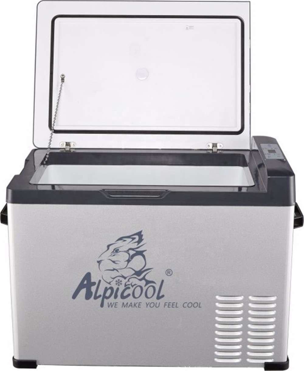 Alpicool camping metal car freezer 12v 24v portable car fridge cooler for home car ac dc dual use refrigerator electric freezer