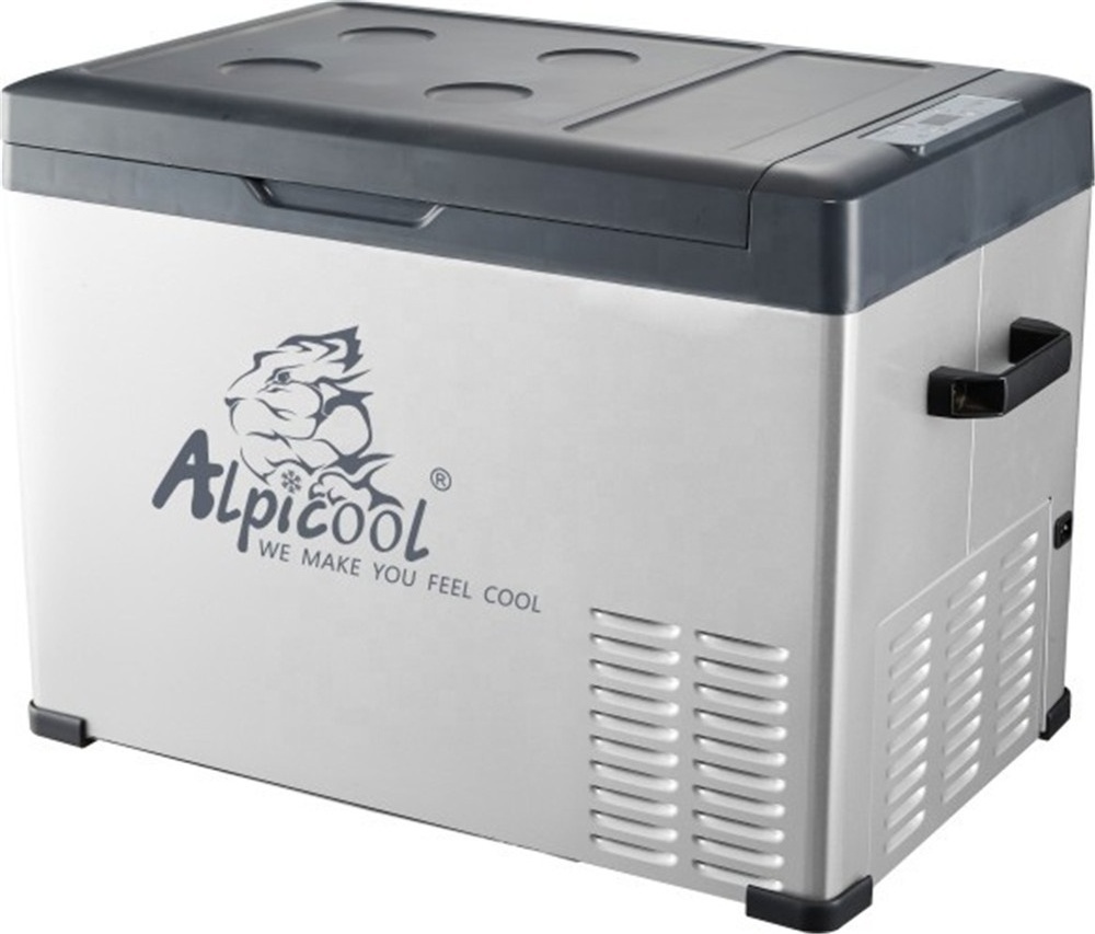 Alpicool camping metal car freezer 12v 24v portable car fridge cooler for home car ac dc dual use refrigerator electric freezer