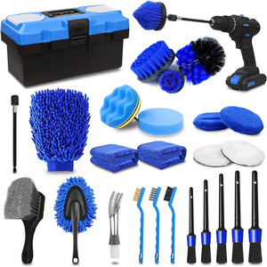 Exterior Interior Car Wash Auto Care kit Car Windshield Cleaning Tool Detailing Brush Set for Interior Exterior Washing