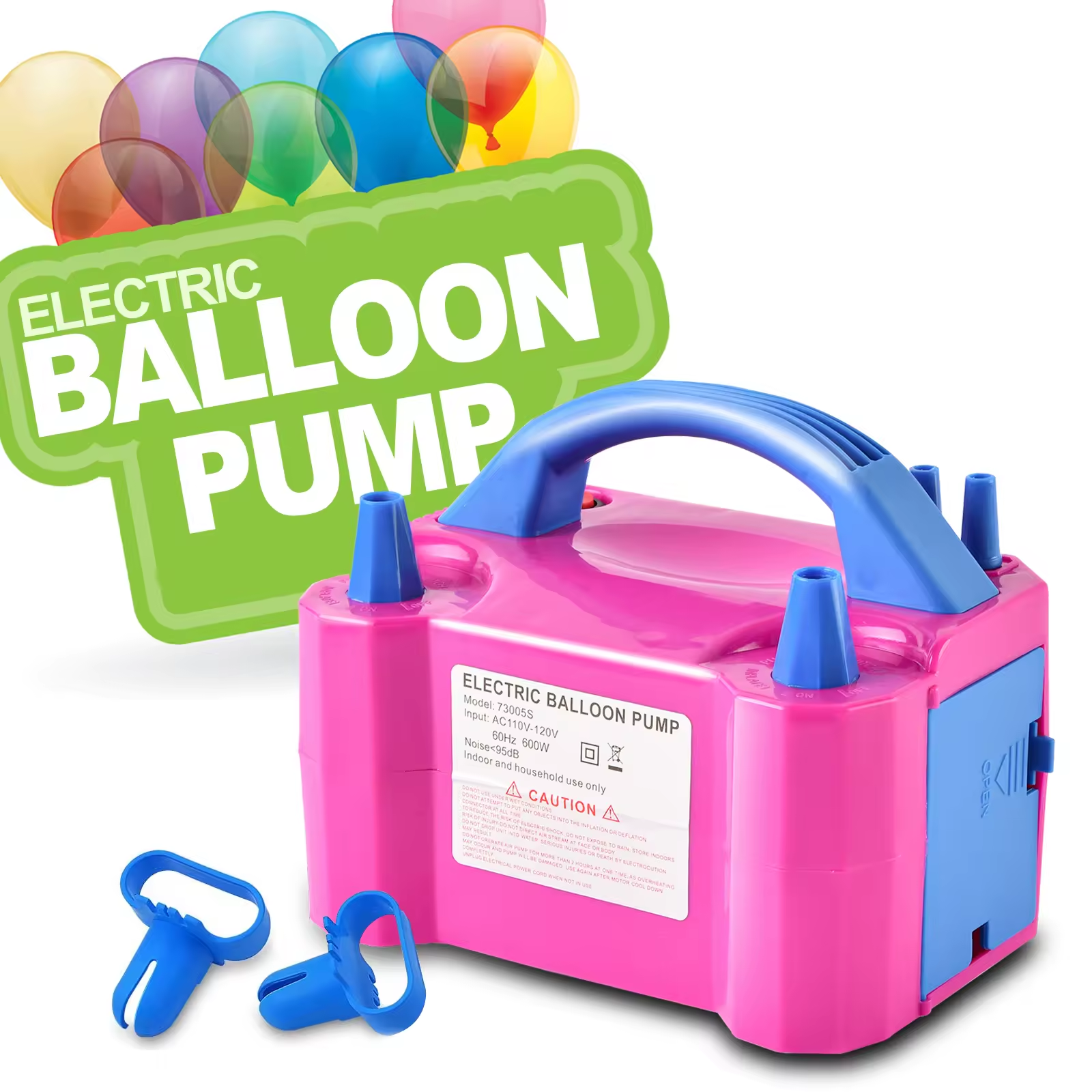 Portable 600W Electric Ballon Portable Portable Double Mouth Balloon Pump Party Decoration Electric Balloon Inflator