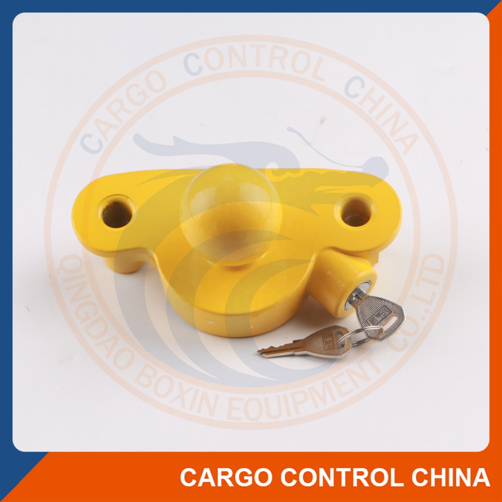 Yellow Powder Coated Trailer Hitch Coupler Latch Lock