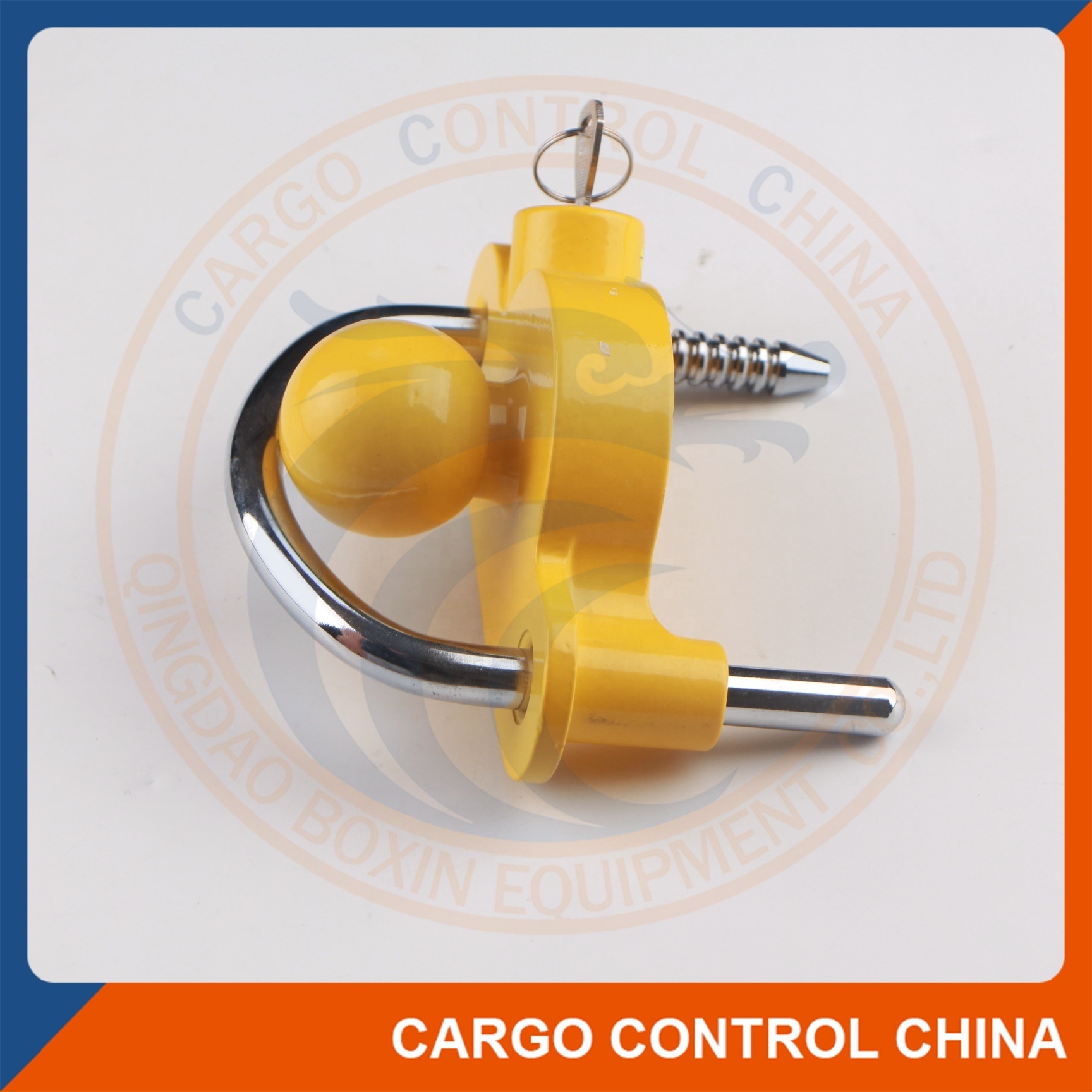 Yellow Powder Coated Trailer Hitch Coupler Latch Lock