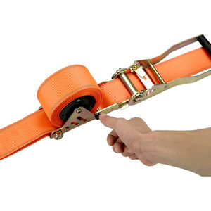 2" GS certified self retractable Ratchet Tie Down 2t lashing strap belt retractable ratchet strap