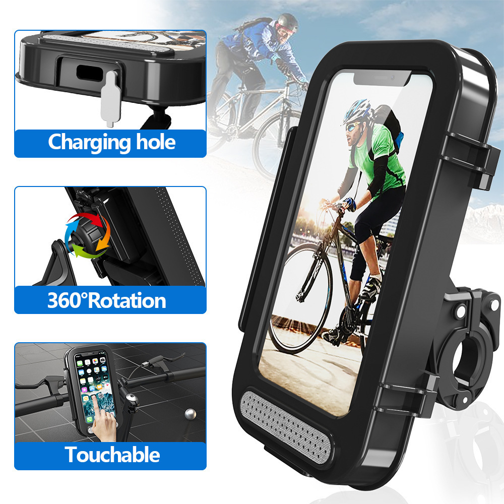 Mobile Phone Holder Support Motor Bicycle Umbrella Stand For Smartphone Bike Waterproof Bag Cell Phone Case GPS Holder