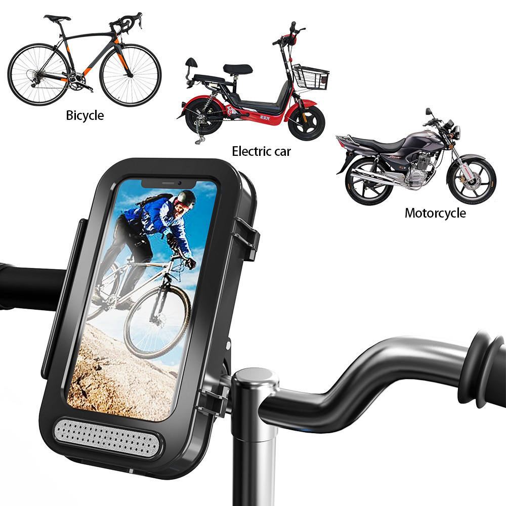 Mobile Phone Holder Support Motor Bicycle Umbrella Stand For Smartphone Bike Waterproof Bag Cell Phone Case GPS Holder