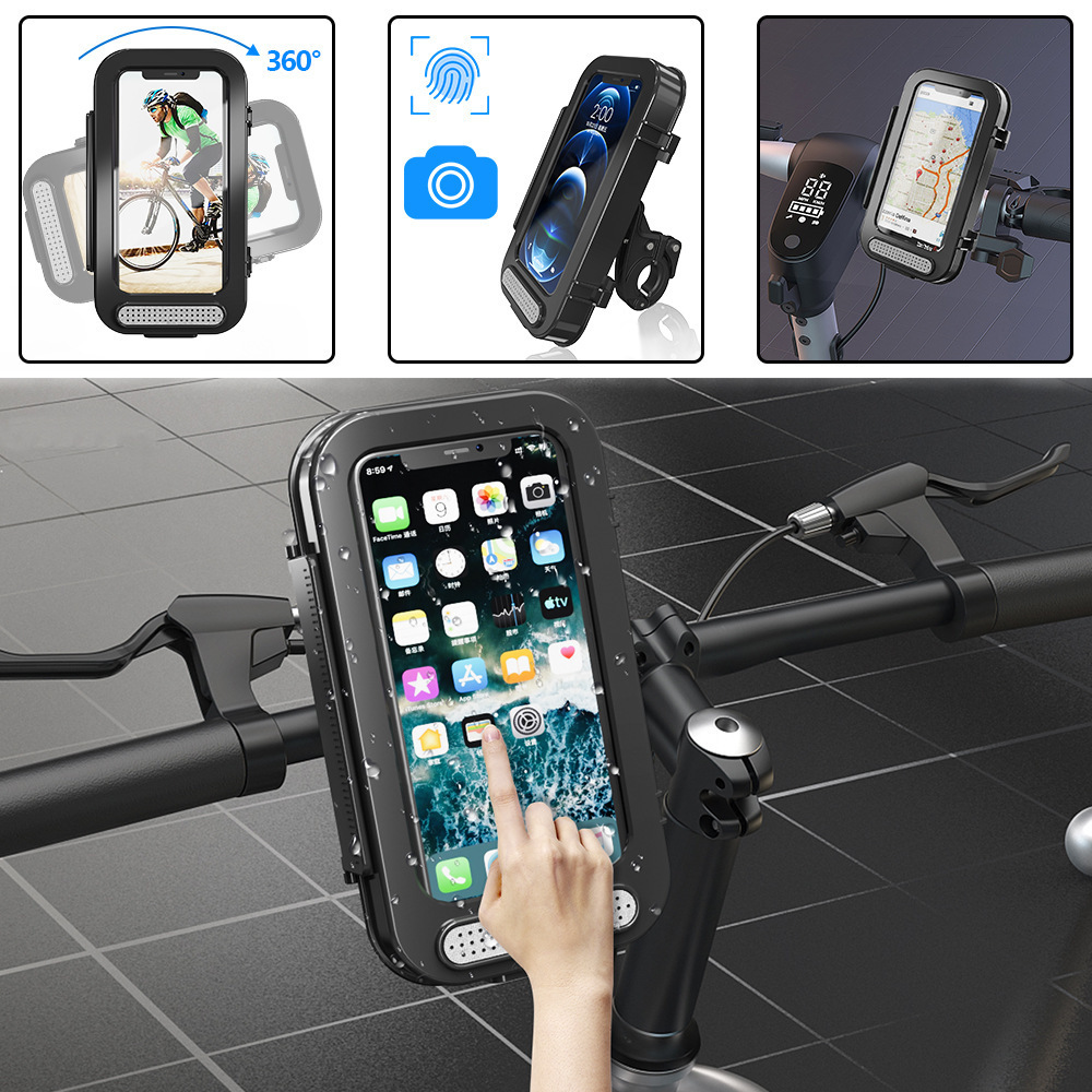 Mobile Phone Holder Support Motor Bicycle Umbrella Stand For Smartphone Bike Waterproof Bag Cell Phone Case GPS Holder