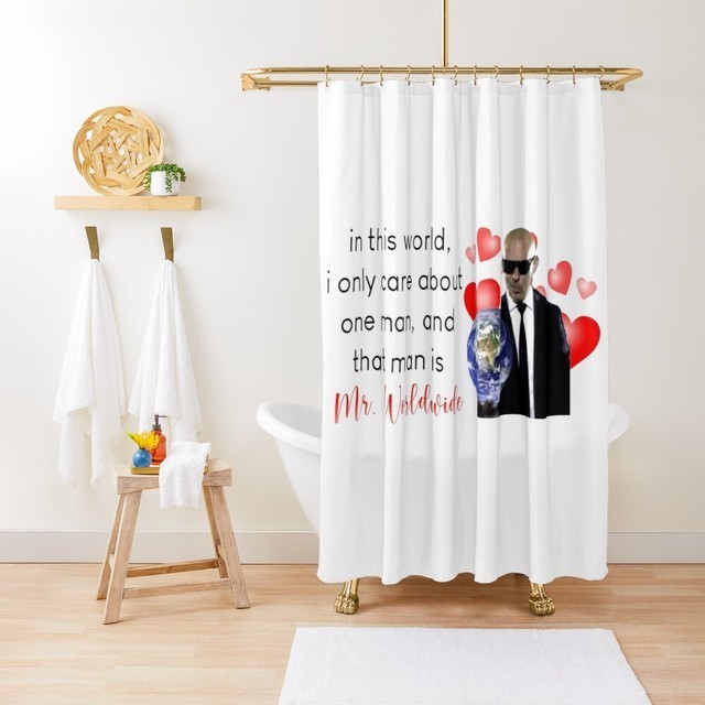 Mr Worldwide Says To Live Laugh Love Shower Curtain with Hooks Waterproof Shower Curtains for Bathroom Decor Bathtub Accessories