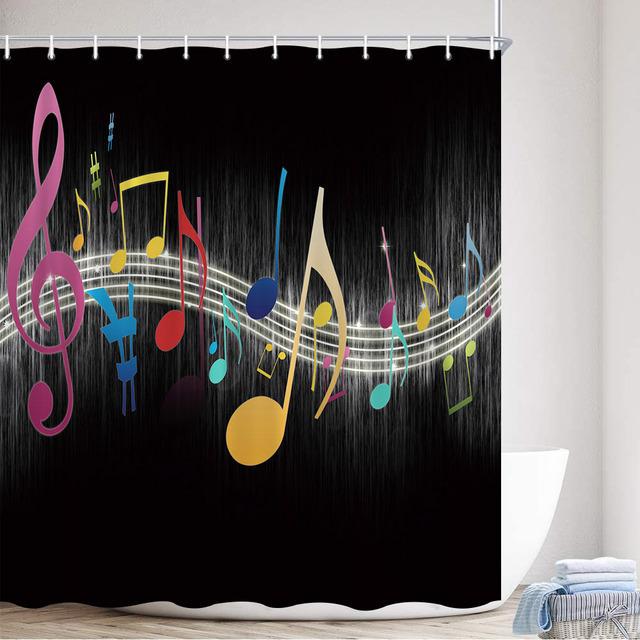 Black and White Shower Curtain Arrow Be Awesome Quote Unique Creative Design Fabric Bathroom Decor Bath Curtains Include Hooks