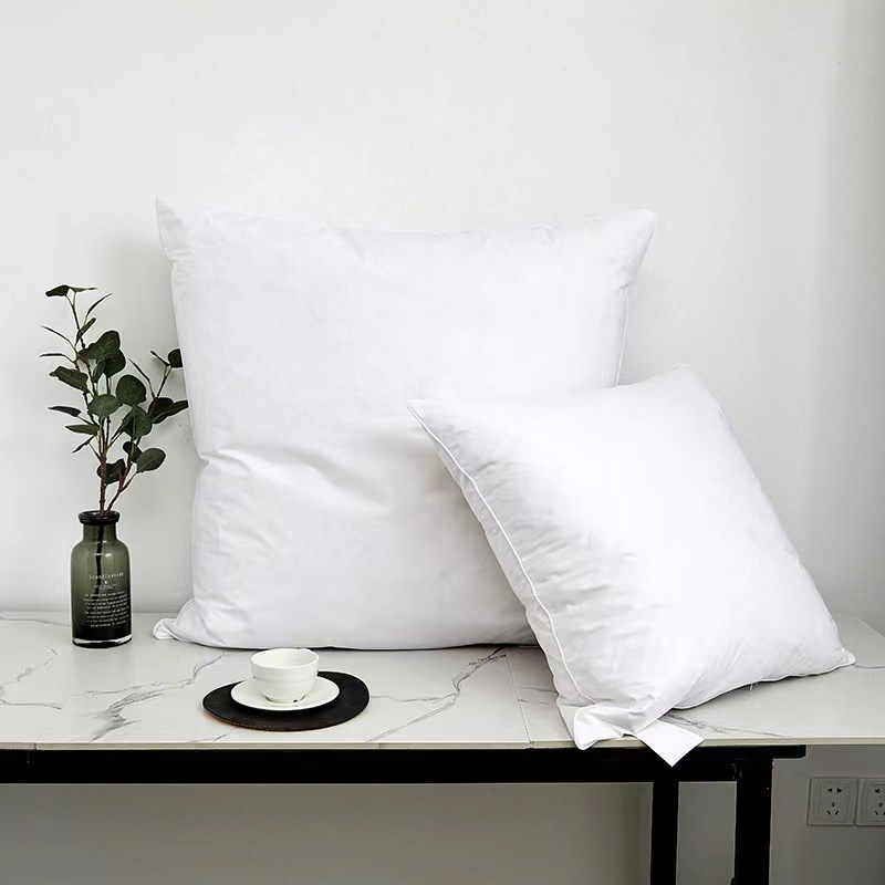 White Goose Feather Throw Pillow Inserts Premium Stuffer Down Alternative Without Cotton Cover/