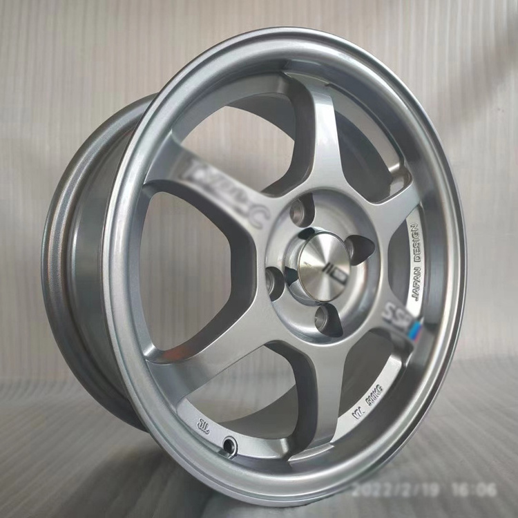 Hot selling te37 machined face cars alloy wheels 14 inch 4x100 aluminum car wheels rims for car modification