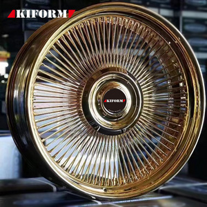 Hot selling gold chrome rim 20 22 24 26 inches 5*120/127/139.7 wheels for cars