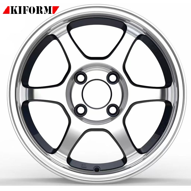 Hot selling te37 machined face cars alloy wheels 14 inch 4x100 aluminum car wheels rims for car modification