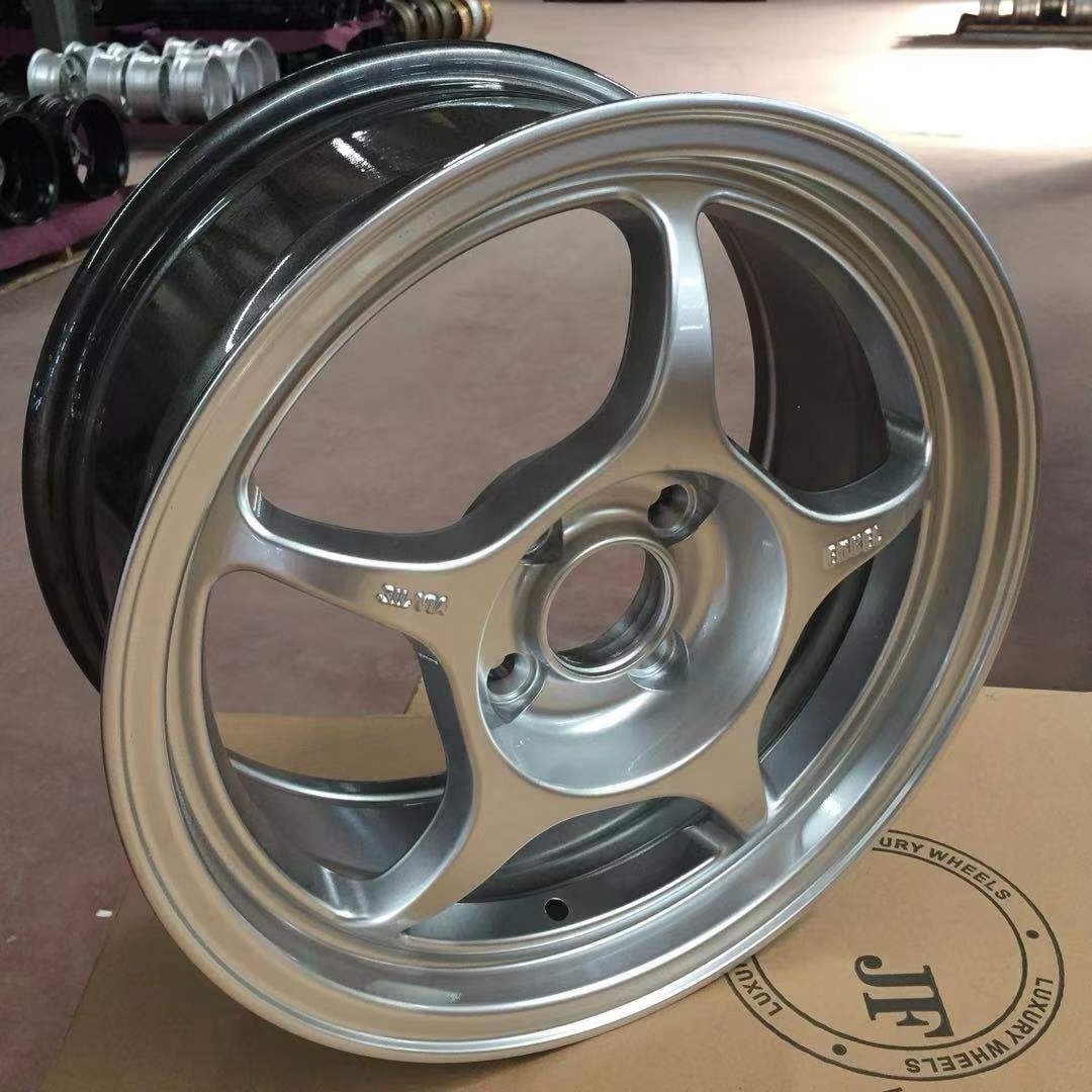 Hot selling 16x7 four holes 16 inch 4x100 et38 white silver hyper black wheels rims