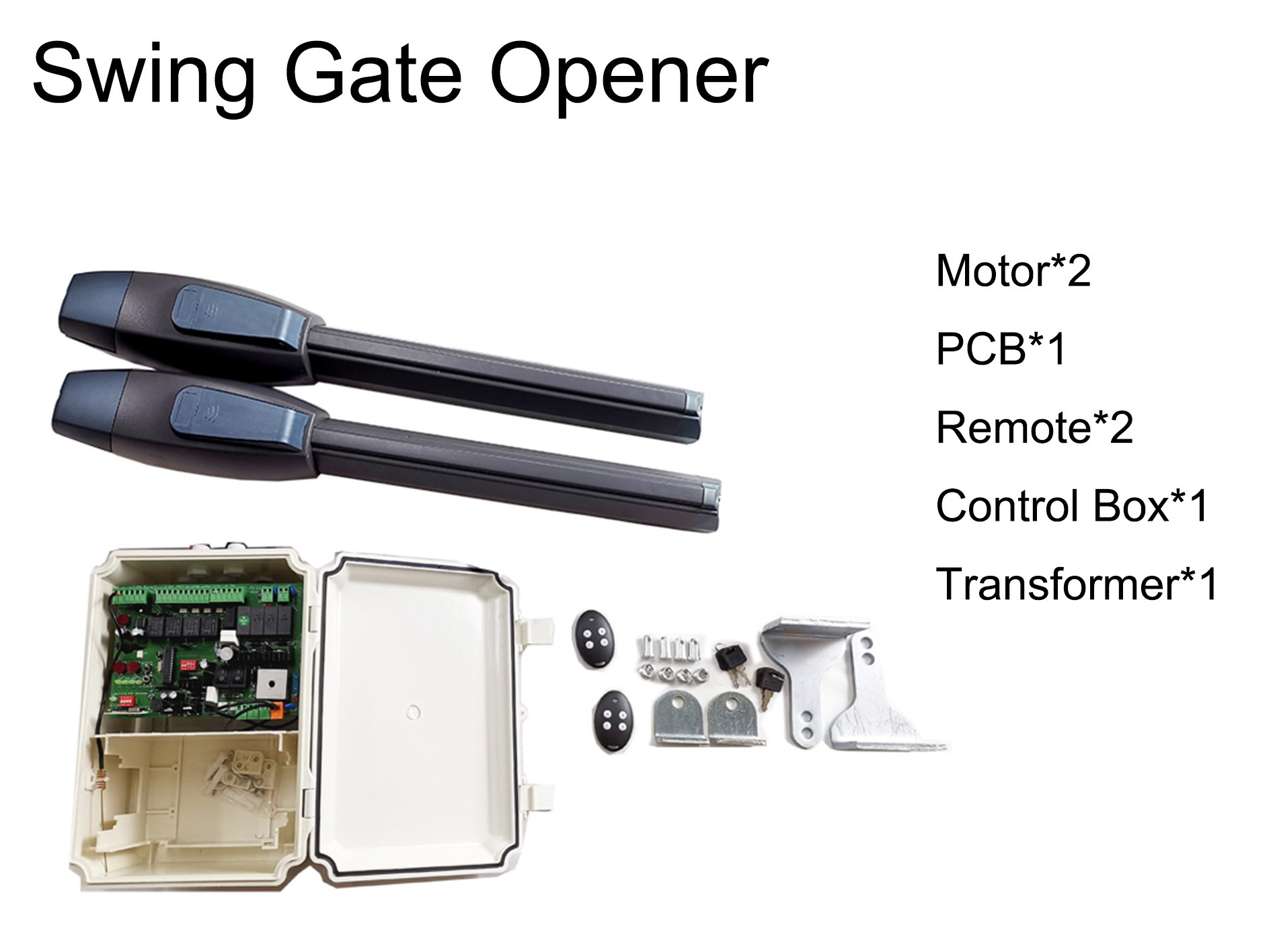 Dual-Arm 300KGS Automatic Electric Swing Door Opener Access Control Gate Operator Motor Actuator with Closer for Swing Gates