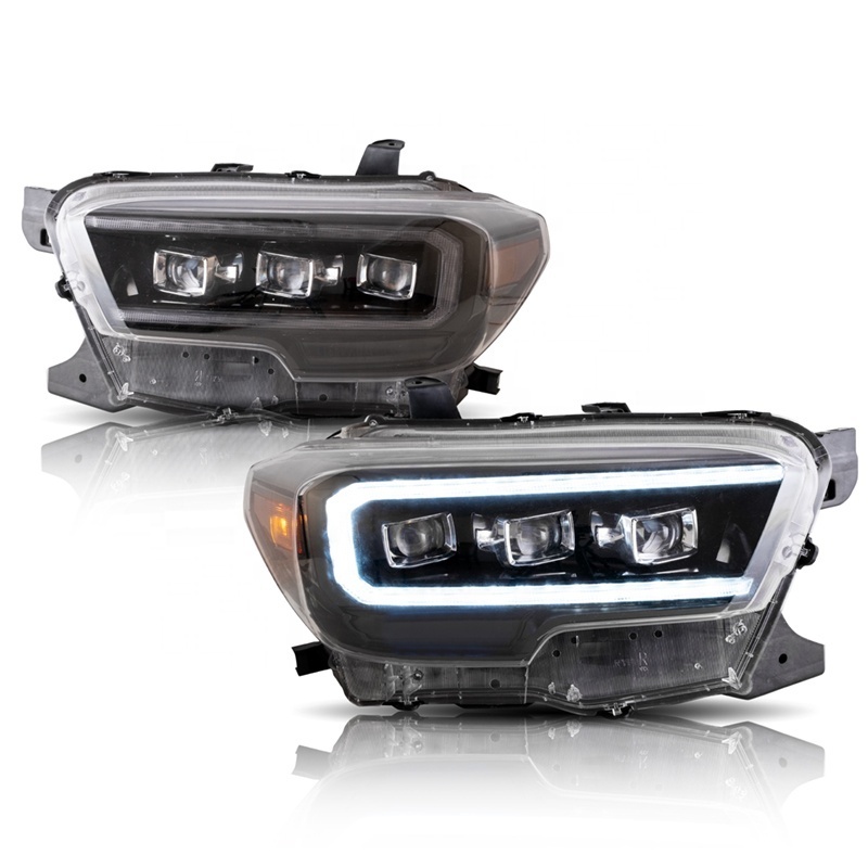 Archaic Led DRL car front lamp For tacoma 2015 2016 2017 2018 2019 2020 with three projectors for toyota tacoma headlight