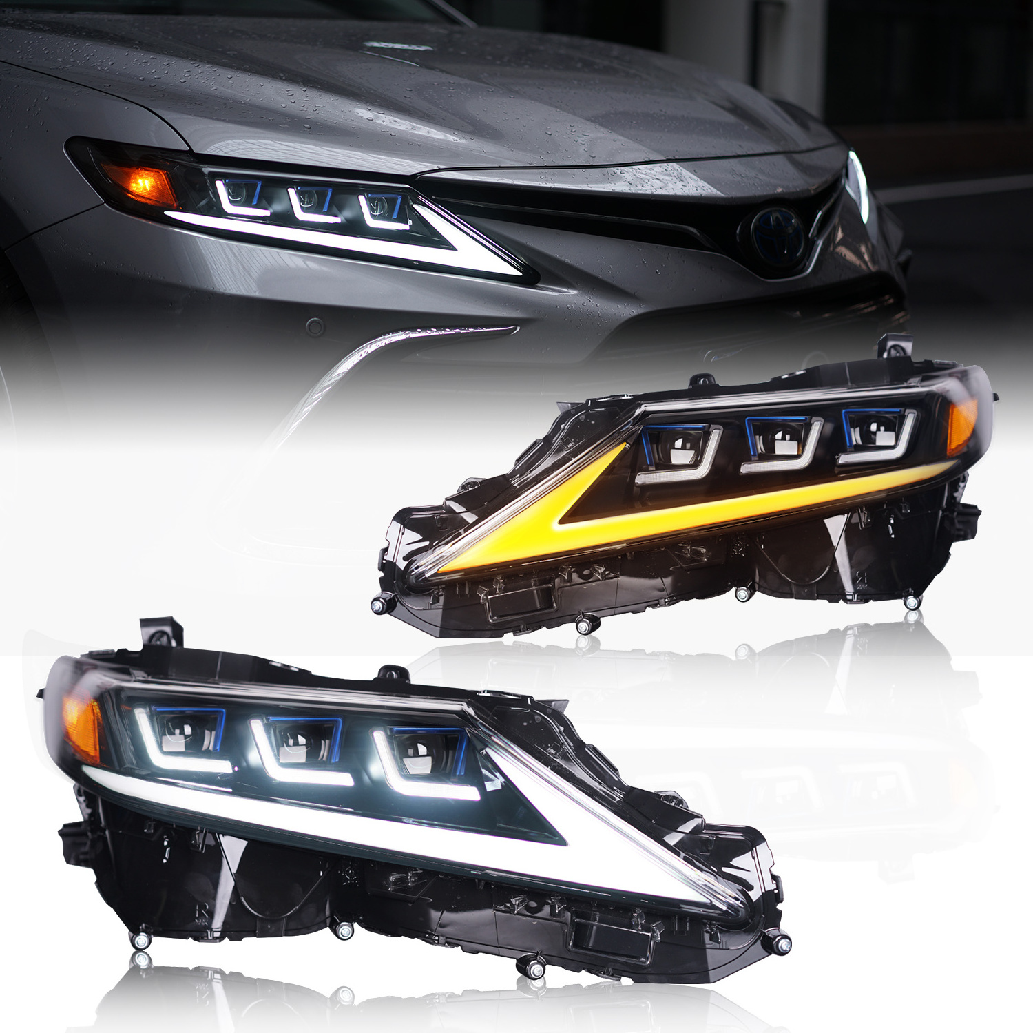 Archaic Head Light For Toyota Camry 2018-2023 full Led DRL Sequential Turning Signal for 2022 camry headlights