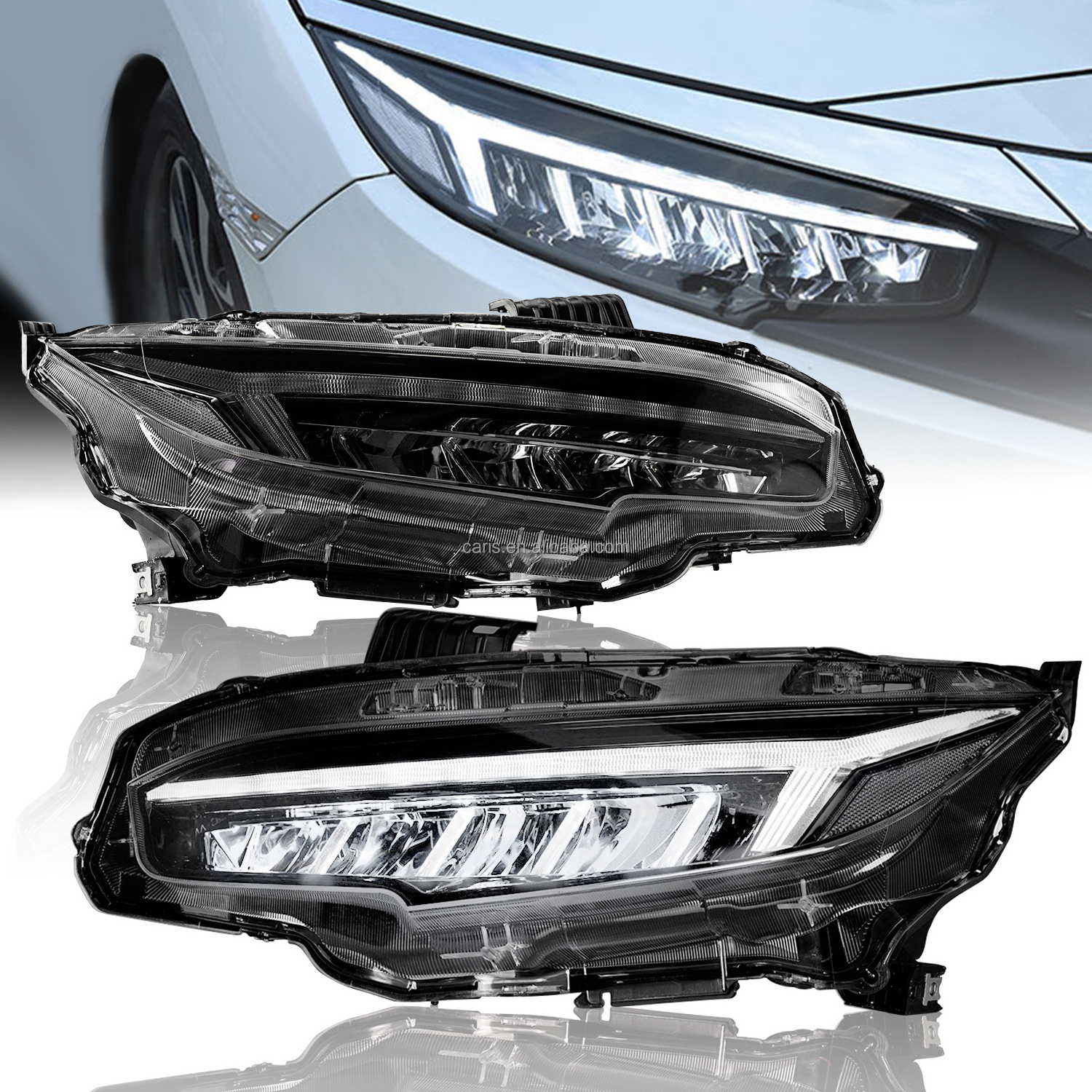 Archaic CIVIC Headlight for 10th Gen Honda Civic 2016 to 2021 2020 Civic Headlights Headlamp FK7 FK8 Head Light Lights