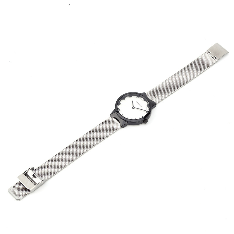 Original Factory Newest Silver Ladies Quartz Watch Stainless Steel Mesh Strap Watch for Women