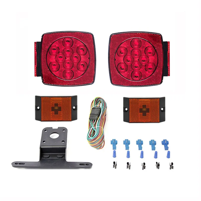 12V LED Trailer Light Kit Super Bright Submersible Boat Trailer Lights Utility Brake Turn Tail Lights for Camper Truck RV