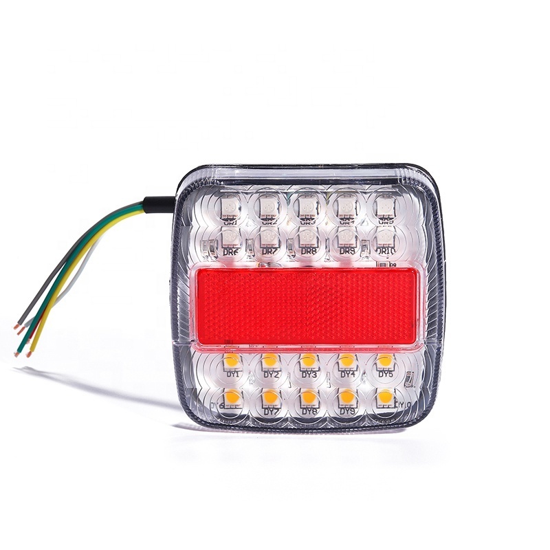 12V Taillight Turn Signal Indicator 26 LEDs Tail Light Car Number Plate Light Rear Reverse Brake Stop Lamp Trailer Truck Caravan