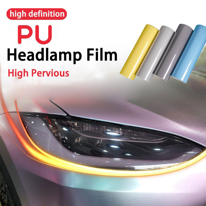 Carlas Dark Black Car Fog Headlight Car Headlight Tail Lights Lamp Film Tint Vinyl Film Car Film