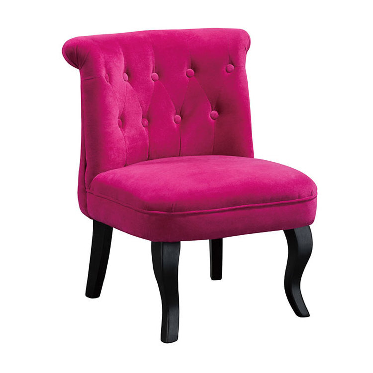 Wholesale Hotel Furniture Lobby Pink Velvet Accent Chair Upholstery Single Sofa Chair