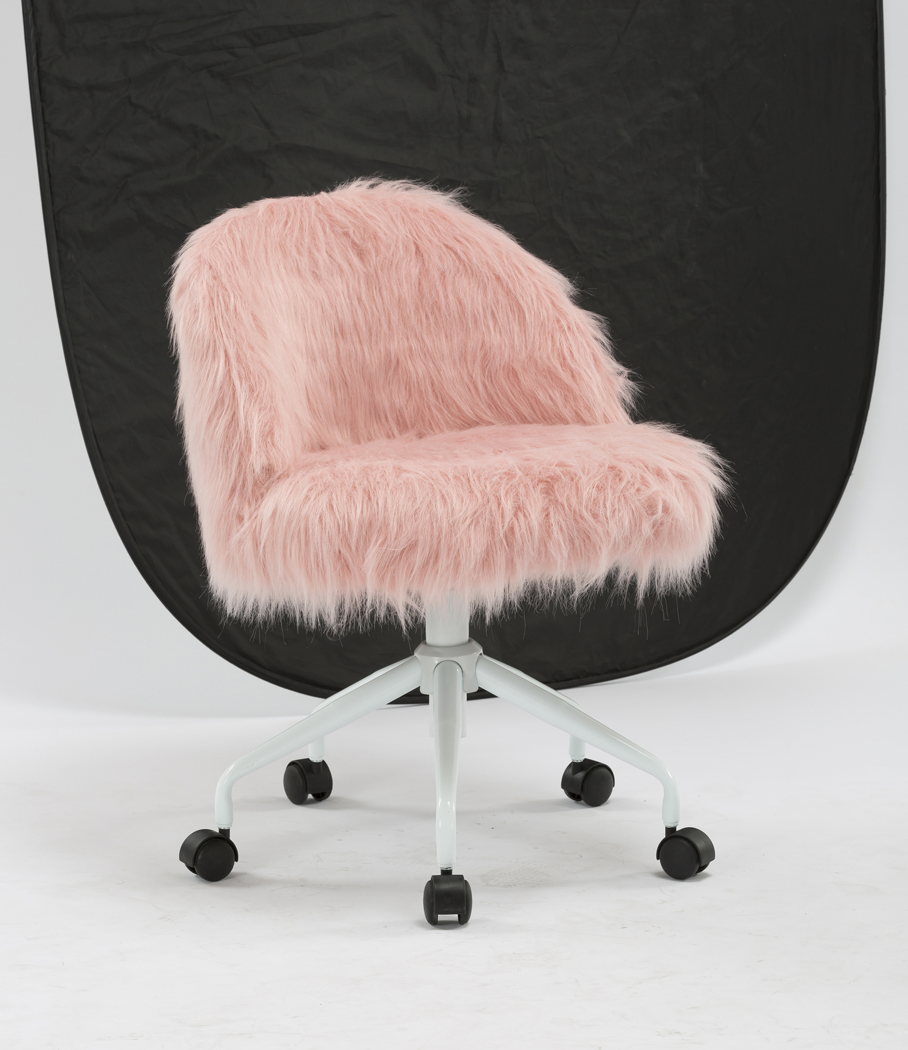 Plush Chair Faux Fur Armchair, Cute White Leisure Chair, Faux Fur Accent Chair Living Room Chair Wholesale Chaise