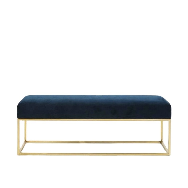 Velvet Sofa Bench Ottoman Bench, Velvet Bed End Stool Bench Bed Bench, Velvet Ottoman Bench Chair Factory