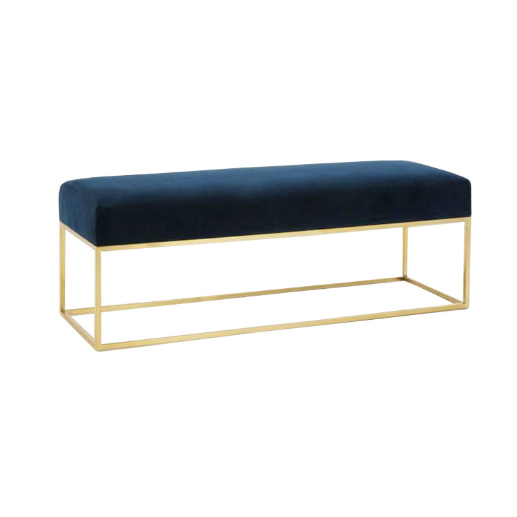 Velvet Sofa Bench Ottoman Bench, Velvet Bed End Stool Bench Bed Bench, Velvet Ottoman Bench Chair Factory