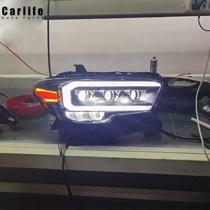 High quality headlights head lamps for toyota tacoma 2020 2021 2022 year upgrade led headlights 3 lens led lamps