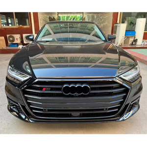 Front bumper assembly with grille for Audi A8 D5 2019-2022 upgrade to S8 style body kit include rear diffuser with tips