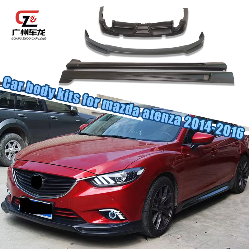 Car Body Kits For Mazda Atenza 2014-2016 Car Accessories Front Lip Side Skirts Rear Bumper Diffuser Lip Car Exterior Tuning Part