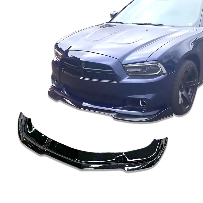 Car Tuning Parts 3 Pcs Sports Style Body Kits For Dodge Charger 2011-2014 ABS Material Glossy Black Front Bumper Lip