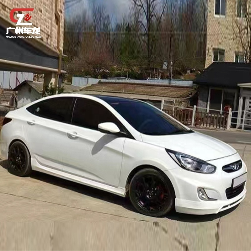 Car body kit For Hyundai Accent 2011 2012 Front lip Side Skirt Rear lip Exterior Kits Assembly Accessory Auto Covering Systems