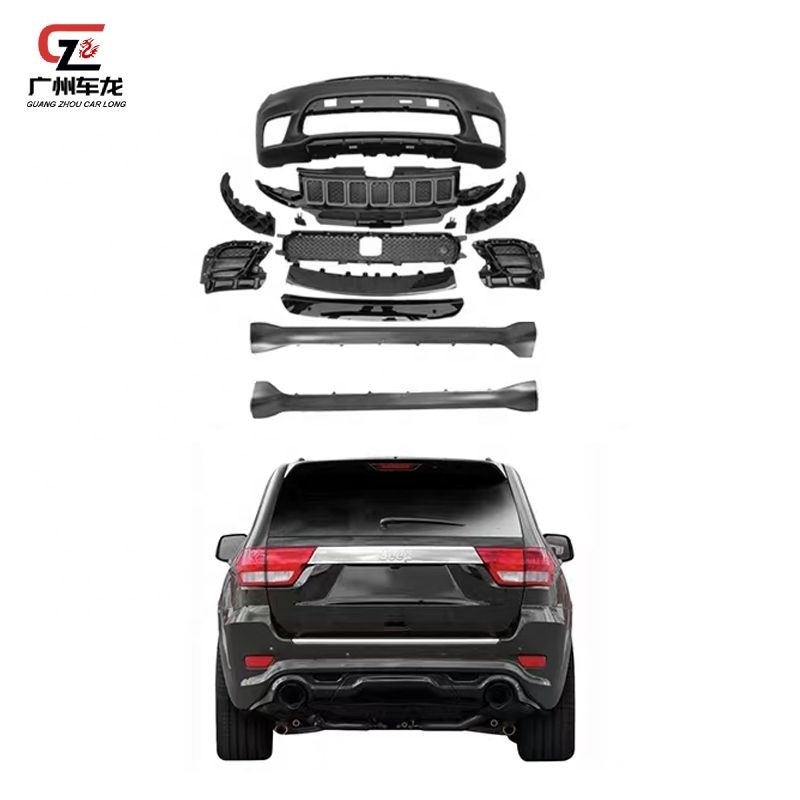 Hot selling Car Bodykit For Jeep Grand Cherokee 2018 modified SRT8 Front Rear Bumper Grille Side Skirts Hood Fender Car Bumpers