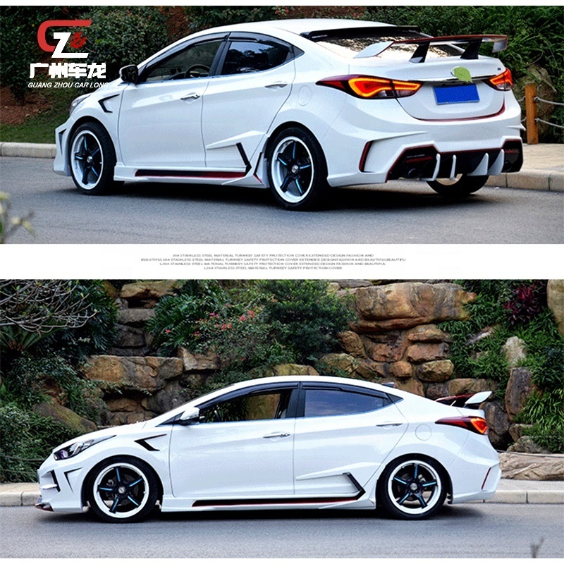 Ex Type Car Bumpers Front bumper Rear bumper Side skirts For Hyundai Elantra 2012-2015 Auto Body Kits Exterior Part Accessory