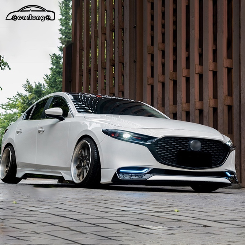 High Quality Original ABS material Car Body kits For Mazda 3 Axela 2020 Front lip Rear lip Side skirts