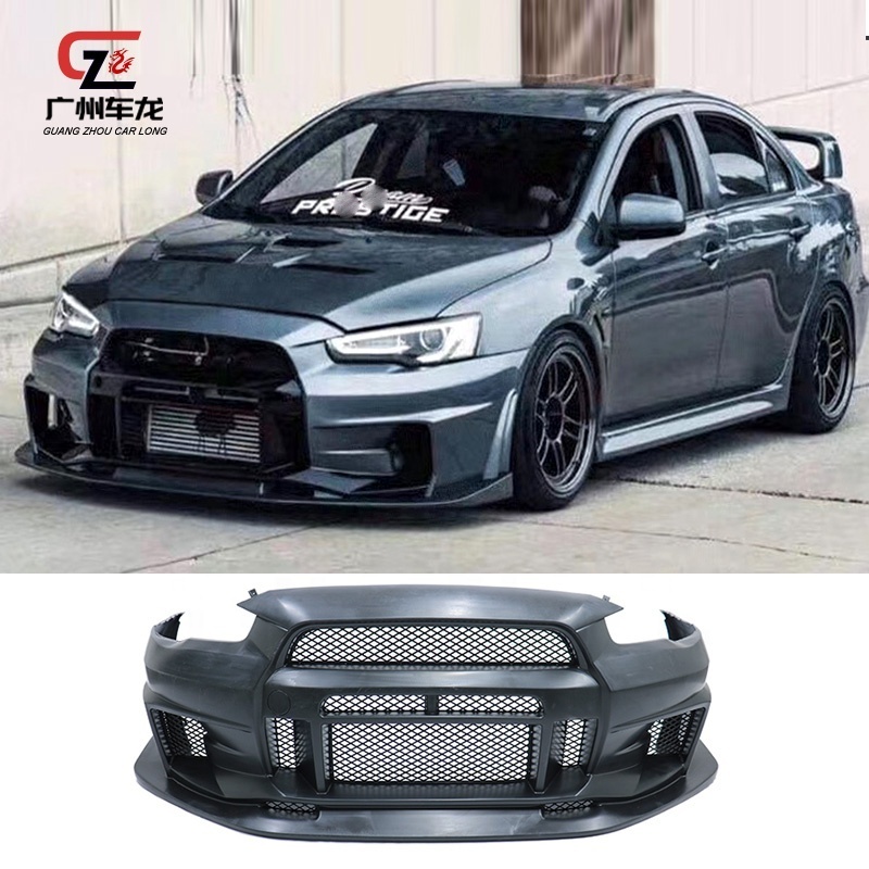 Factory Direct PP Material Car Bodykit For Mitsubishi Lancer 2009-2017 modified Vari Front Rear Bumper Side Skirts Car bumpers