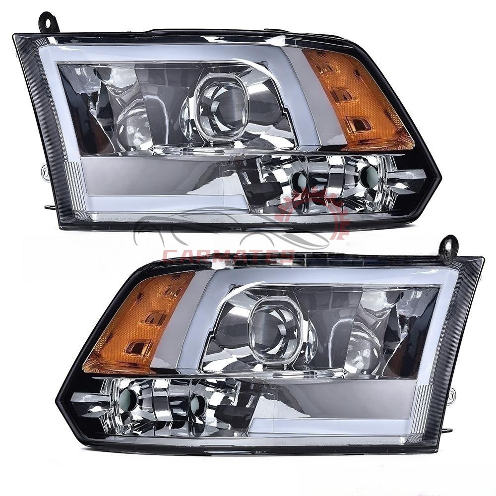 LED Headlight For 2009-2018 Dodge Ram 1500 2500 3500 Chrome DRL LED car accessories daytime running light