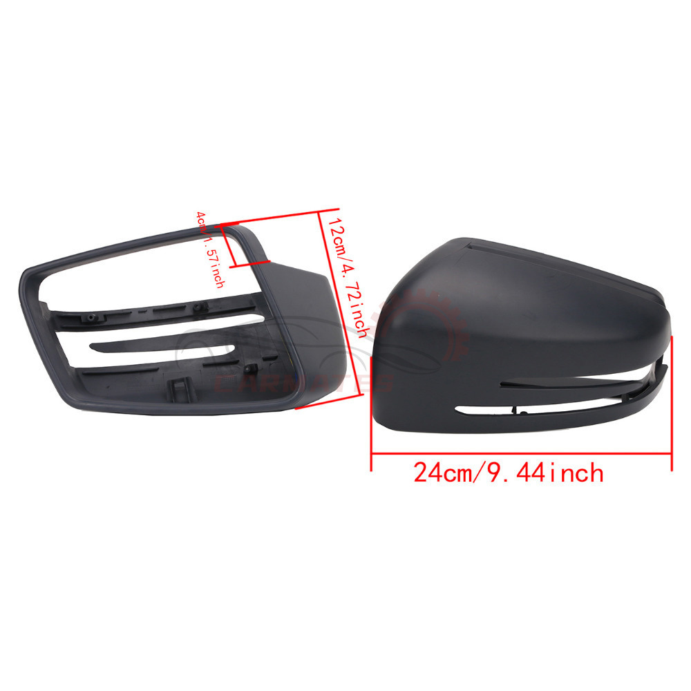 Rearview Mirror Cover Glossy Cover Rear View Mirror Shells Cap A2128100464 for Mercedes-Benz S E C Class W212 W204 W221 09-13