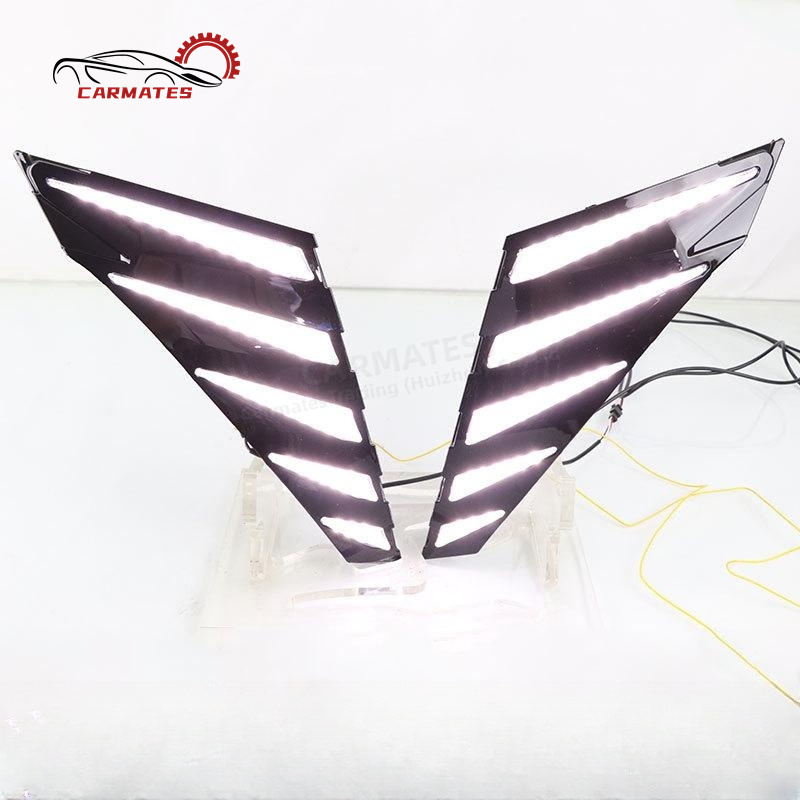 CARMATES Car Accessories LED DRL Net Light Grill Lights Daytime Running Lights For Hyundai Elantra 2021 2022 2023