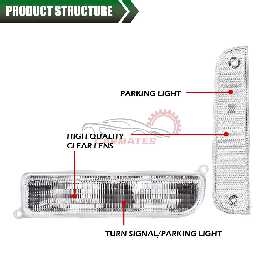 Front Bumper Signal Lights For 1997-2001 Jeep Cherokee XJ led fog/driving lights light housing Fog lamp