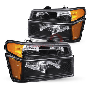 Headlights Bumper HeadLamps For 2004-2012 GMC Canyon Chevy Colorado Chrome Trim auto lighting systems