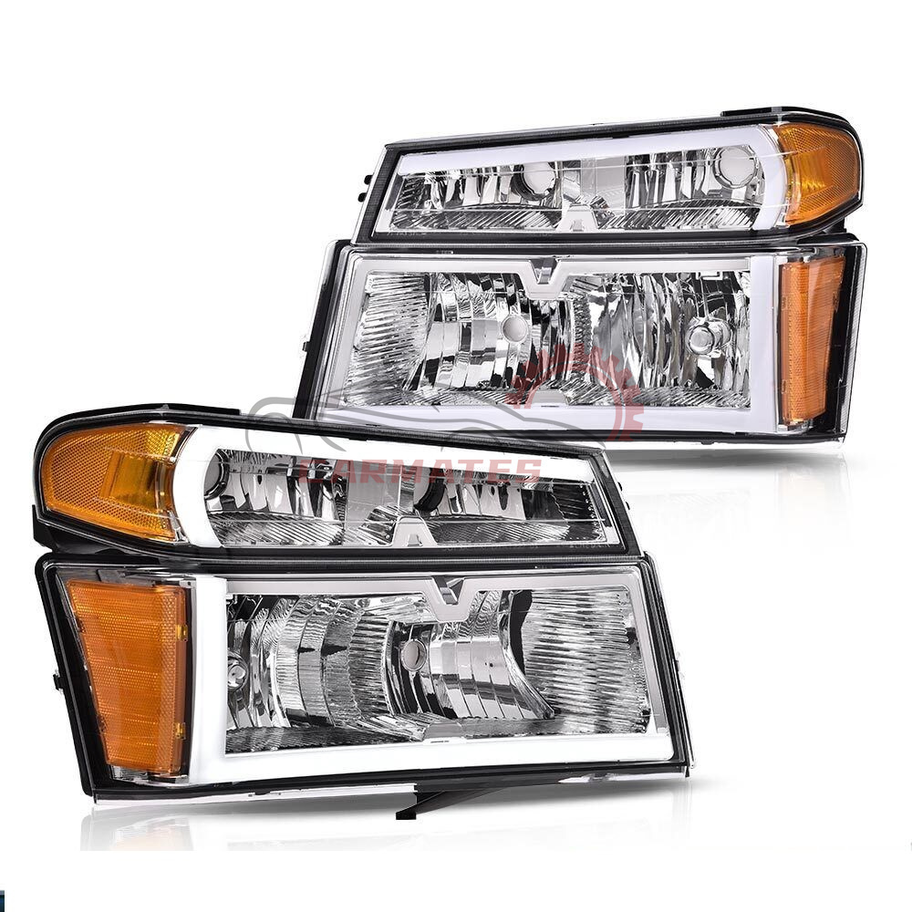 led Headlights Bumper HeadLamps Fit For 2004-2012 GMC Canyon Chevy Colorado JJ drl Daytime running light TUBE