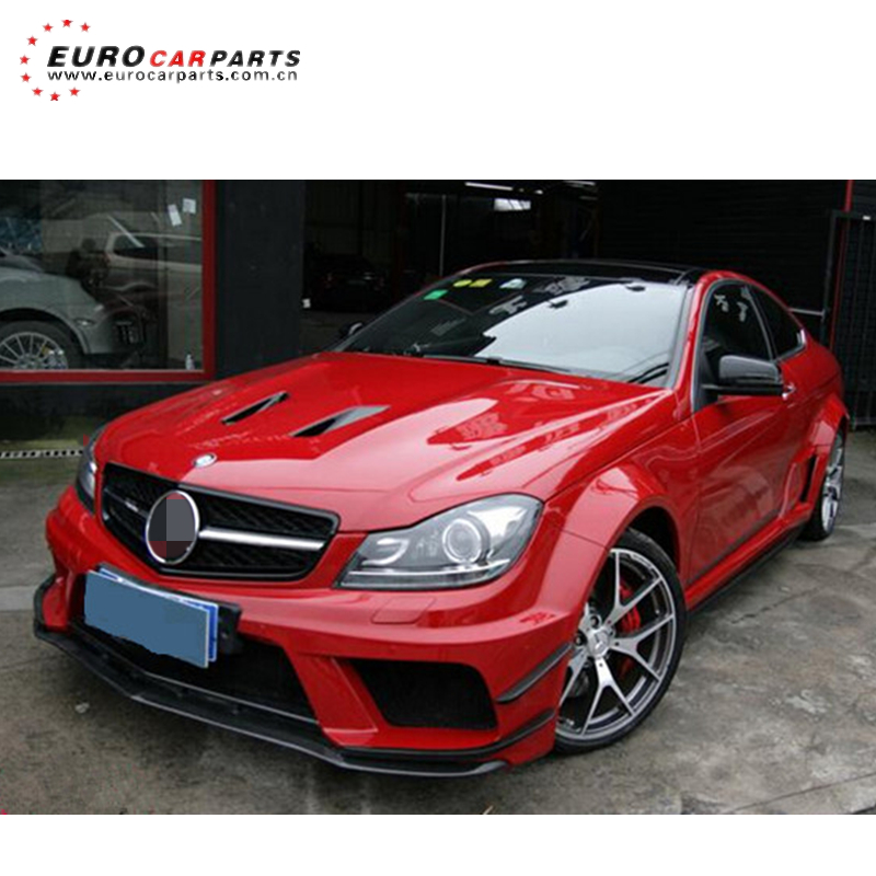 High Quality C63 black series body kits fit for W204 C63 2011year to wide body kits  auto body systems